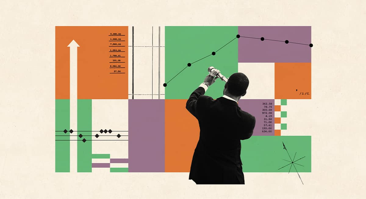 man looking telescope