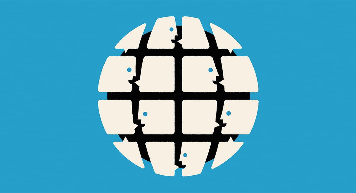 chat bubbles globe