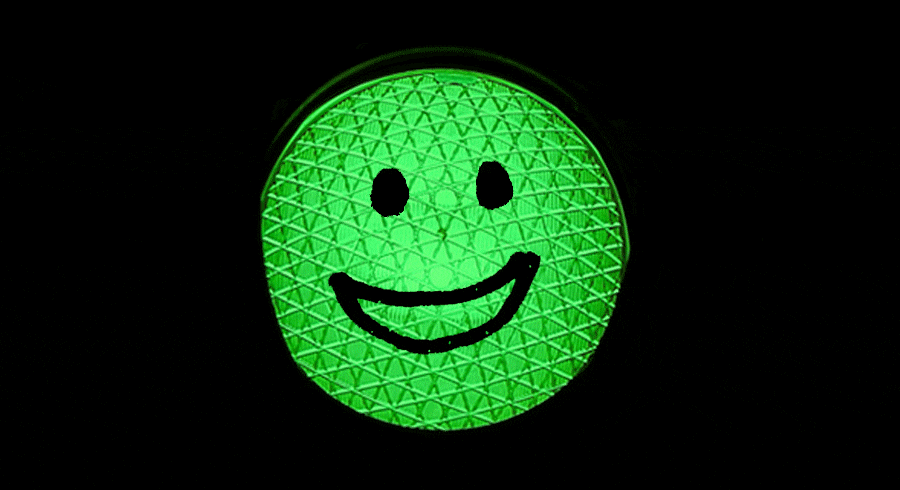 Green Traffic Light Face